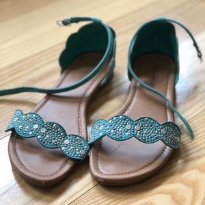 Tiffany blue sandals